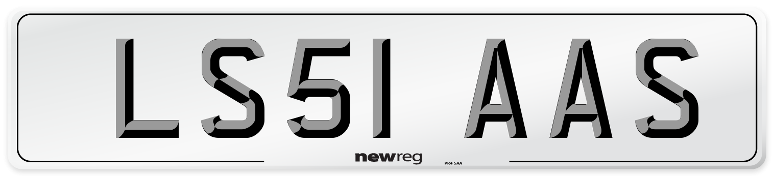 LS51 AAS Number Plate from New Reg